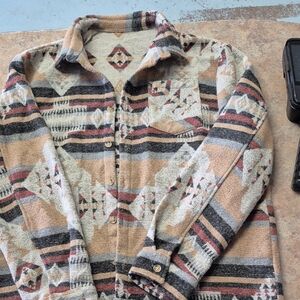 Southwestern Patterned Button-Up Shirt
